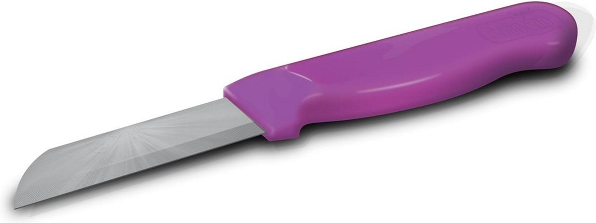 Solingen Schilmesje Robuust Handvat – RVS Glad – 16 cm met Blade Cover – Roze