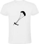 Kitesurfen Heren T-shirt - kiter - kitesurfer - kiteboarder - windsurfen - watersport - vlieger