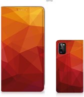 Coque Stand adaptée pour Samsung Galaxy A41 Polygon Rouge
