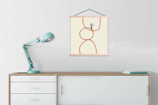 Porte-affiche avec affiche - Affiche scolaire - Amour - Vintage - Couple - Design - 60x60 cm - Lattes vierges