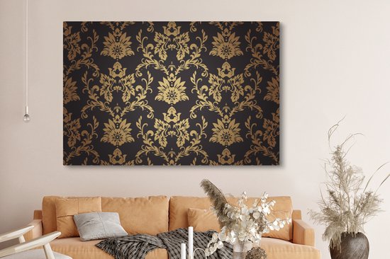 Toile Peinture Fleurs - Lumière - Vintage - 150x100 cm - Décoration murale