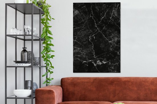Tableau sur toile Marbre - Céramique - Ligne - 90x140 cm - Décoration murale