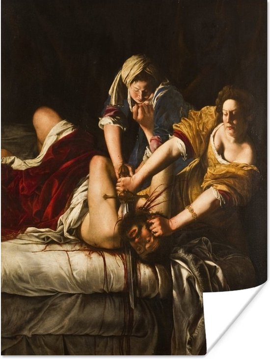 Poster Judith en Holofernes - schilderij van Artemisia Gentileschi - 30x40 cm