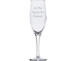 Champagneglas gegraveerd - 16,5cl - La Plus Sympa des Mamans