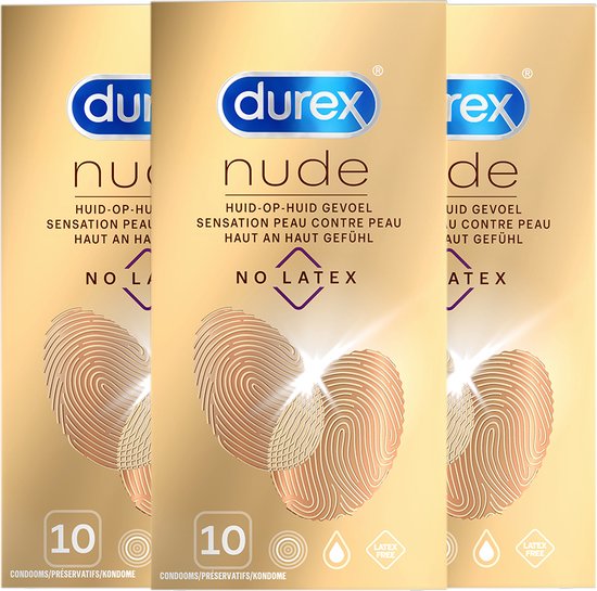 Durex Condooms Nude - Latexvrij - 3x 10 stuks | bol