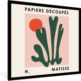 Fotolijst incl. Poster - Matisse - Kunst - Abstract - Zon - 40x40 cm - Posterlijst