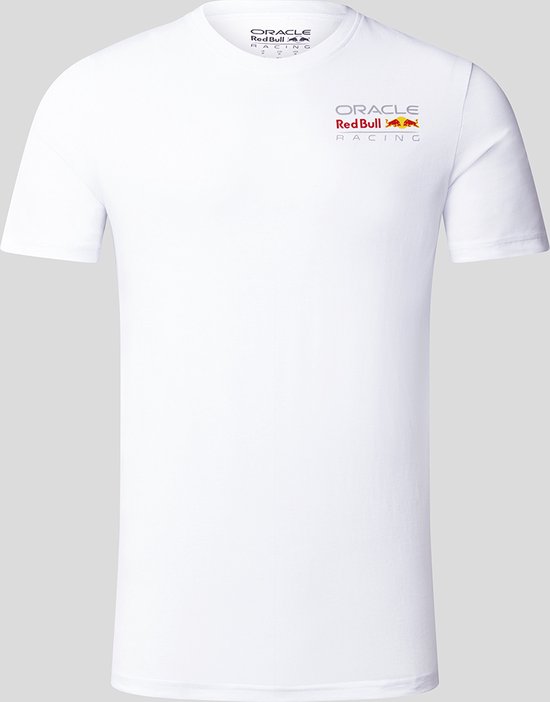 Red Bull Racing Logo Shirt Gekleurd Wit 2023 XXL - Max Verstappen - Sergio Perez - Oracle