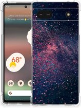 Smartphone hoesje Google Pixel 6A Mobiel Case met transparante rand Stars