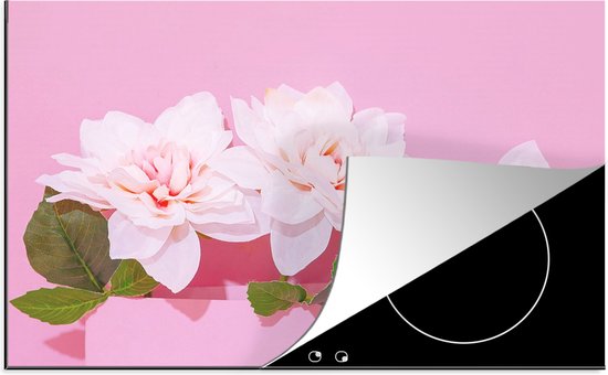 KitchenYeah® Inductie beschermer 81.2x52 cm - Bloesem - Zomer - Roze - Kookplaataccessoires - Afdekplaat voor kookplaat - Inductiebeschermer - Inductiemat - Inductieplaat mat