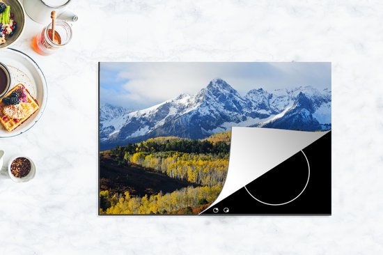 KitchenYeah® Inductie beschermer 80.2x52.2 cm - Berglandschap in Colorado - Kookplaataccessoires - Afdekplaat voor kookplaat - Inductiebeschermer - Inductiemat - Inductieplaat mat