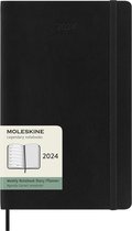 Agenda 12 mois Moleskine - 2024 - Semainier - Grand - Couverture souple - Zwart