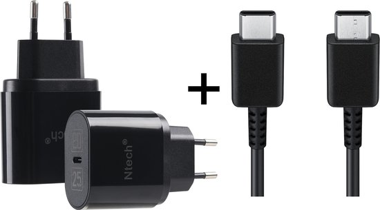 Chargeur Samsung Note 8 / Note 9 / M13/ M53 Adaptateur USB-C 25W - Chargeur  - Type-C... | bol.com