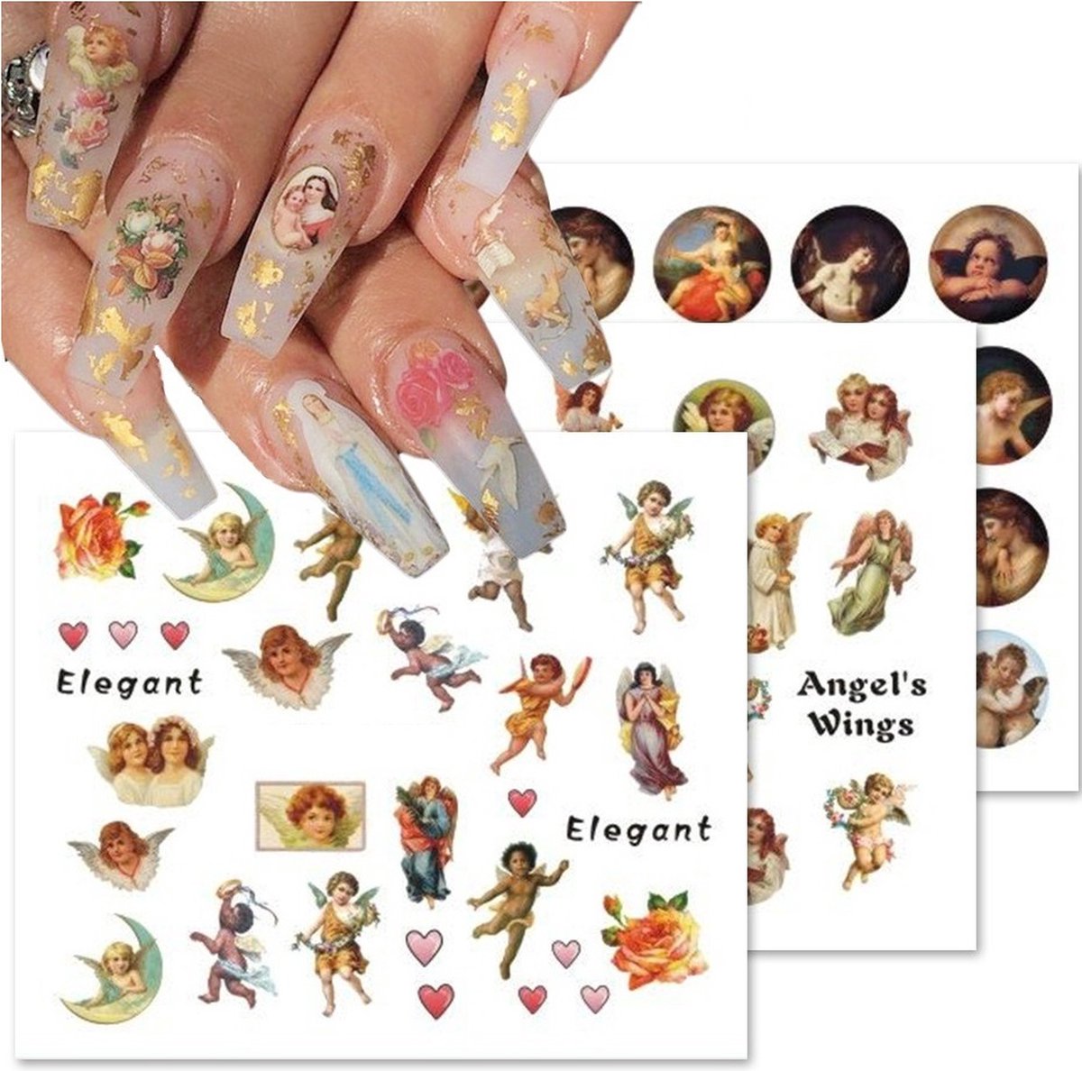 Goedkoopste 12 Stuks Nagelstickers – Quotes – Love, Hello, Cool, Yes, Dream – Nail Art Stickers – Set van 12 nagelstickers – Quotes design – nail art en decoratie – Gemakkelijk aan te brengen – thuisgebruik en salons – Stijlvolle en unieke nagelstic