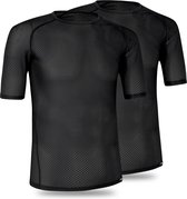 GripGrab - Ultralight Mesh 2PACK Short Sleeve Summer Cycling Base Layer Sweatshirt Undershirt - Zwart - Unisexe - Taille XXL