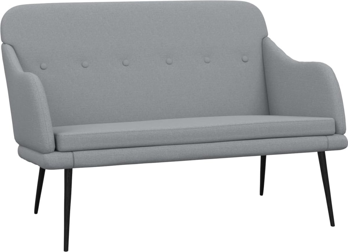 vidaXL - Bankje - 110x76x80 - cm - stof - lichtgrijs