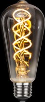 Druppel-Edison lamp - E27 - 2W - Super Warm Wit <2200K - Dimbaar - Filament - Rookglas