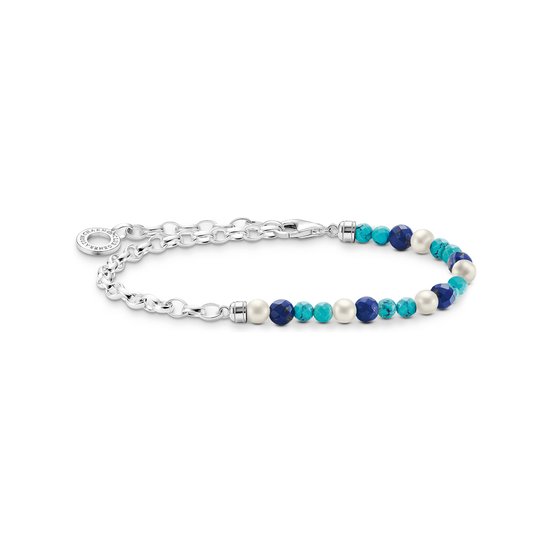 Thomas Sabo Women's Bracelet 925 Silver Dyes 17 Turquoise Blauw 32023683