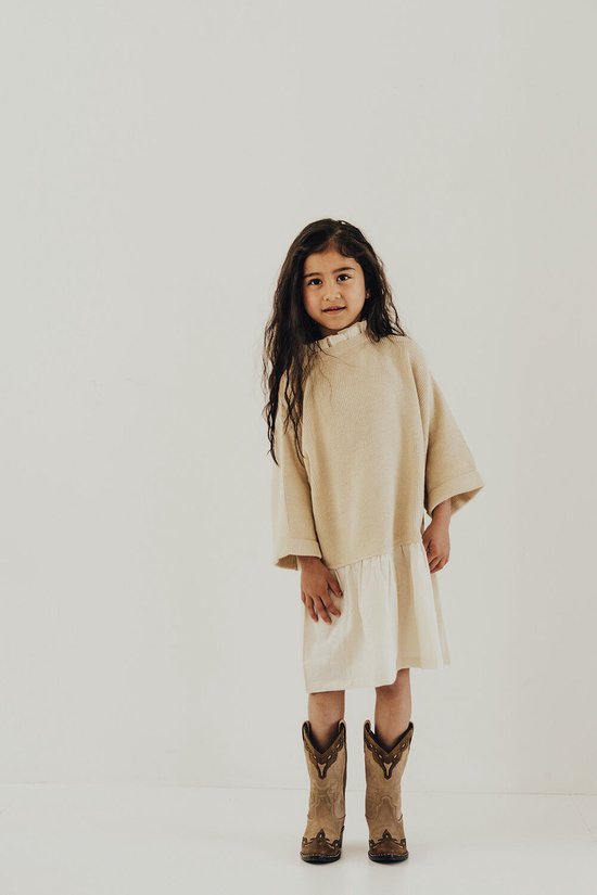 Baje Studio Dress Knitted Woven Sand Jurken Meisjes Kleedje Rok Jurk Zand . bol
