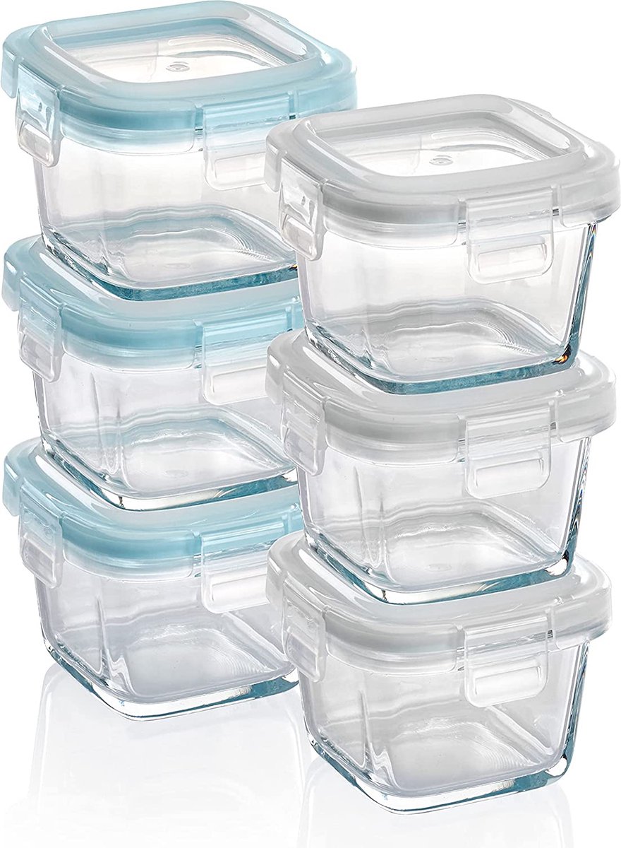 Voedselopbergcontainers - Set of Glass Food Storage Containers