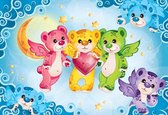 Fotobehang - Vlies Behang - Gekleurde Teddyberen - Kinderbehang - Kinderkamer - Babykamer - 152,5 x 104 cm