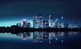 Fotobehang - Vlies Behang - Stad in de Nacht - New York - 208 x 146 cm