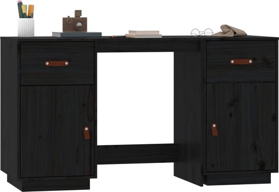 vidaXL Bureau en rollende kast set met lade MOSS 2 pcs - Bureaus