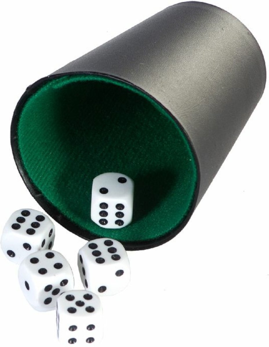 Clown games dobbelset dobbelstenen/dobbelbeker - met 2x scoreblok