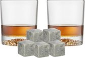 Verres à whisky Royal Leerdam - set de 4x pièces de 290 ml - et 9x glaçons à whisky - Coffret cadeau fête des pères