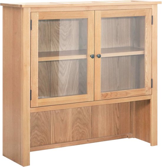 vidaXL Opzetkast 110x33,5x105 cm massief eikenhout