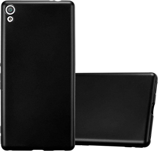 Coque Cadorabo pour Sony Xperia XA ULTRA en NOIR MÉTALLISÉ - Housse de protection en silicone TPU flexible