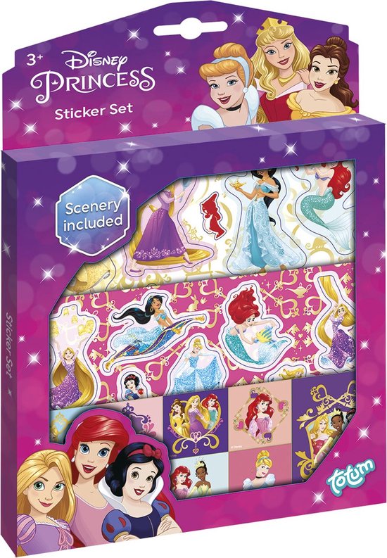 Disney Princess Stickerset 3 Vellen Totum Laptop Stickers