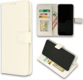 HB Hoesje Geschikt voor Samsung Galaxy S7 Edge - Portemonnee Book Case - Kaarthouder & Magneetlipje - Wit
