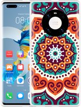Huawei Mate 40 Pro Hoesje Retro Mandala Designed by Cazy