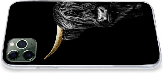 Coque iPhone 11 Pro Max - Scottish Highlander - Vaches - Or - Siliconen