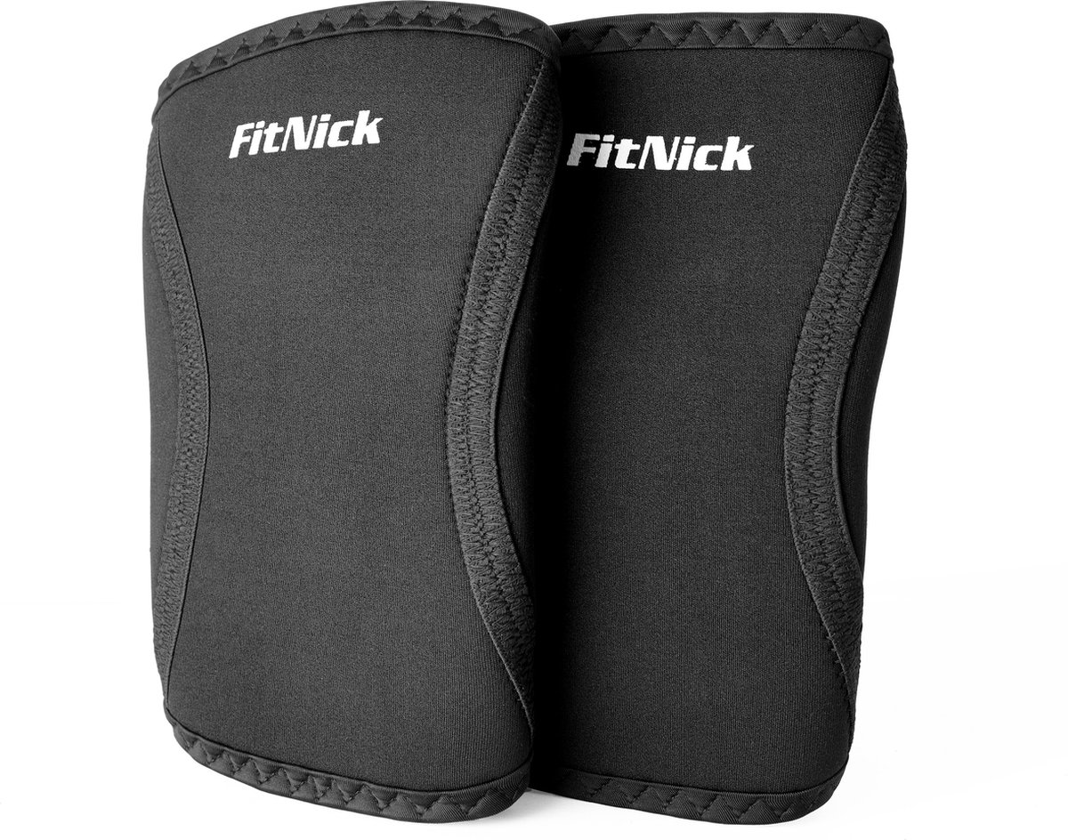 FitNick Knee Sleeves Powerlifting - Neopreen 7mm - Fitness - S