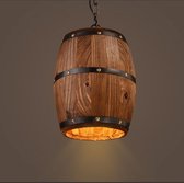 YWXLight Vintage baril lustre créatif en bois baril de vin éclairage personnalisé café Bar lumière