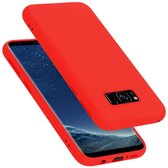 Cadorabo Hoesje geschikt voor Samsung Galaxy S8 in LIQUID ROOD - Beschermhoes gemaakt van flexibel TPU silicone Case Cover