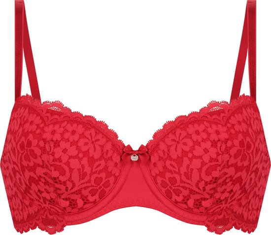 Hunkemöller Dames Lingerie Voorgevormde beugel bh Rose - Rood - maat F90