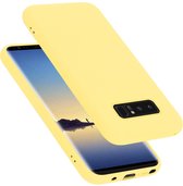 Cadorabo Hoesje voor Samsung Galaxy NOTE 8 in LIQUID GEEL - Beschermhoes gemaakt van flexibel TPU silicone Case Cover