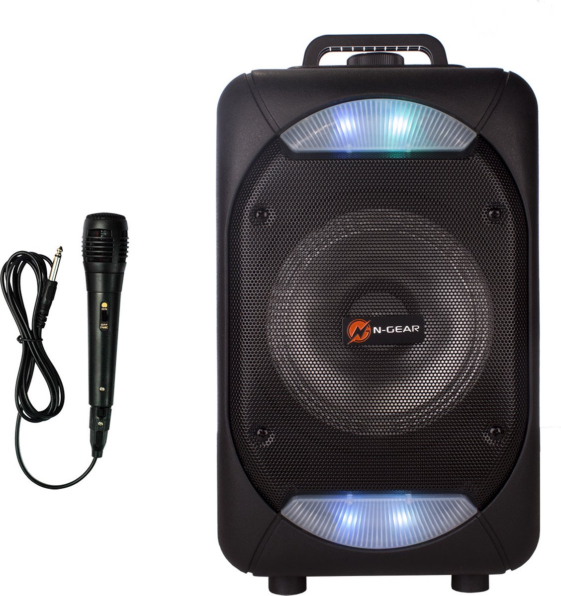 N-GEAR The Flash 610 - Draadloze Bluetooth Speaker - Karaoke Set - 1 Microfoon - Discoverlichting - N-GEAR