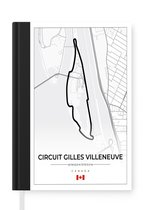 Notitieboek - Schrijfboek - Racing - Racebaan - Circuit Gilles Villeneuve - Circuit - F1 - Canada - Wit - Notitieboekje klein - A5 formaat - Schrijfblok