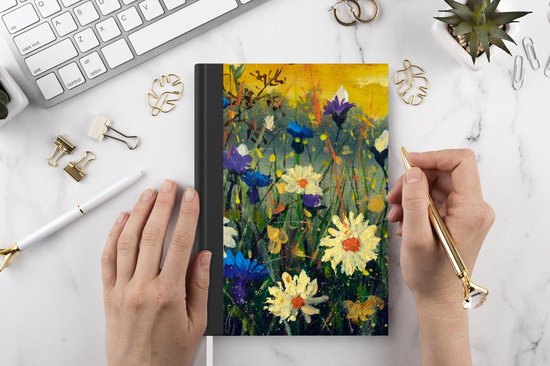 Carnet - Cahier d'écriture - Peinture - Peinture à l'huile - Nature - Fleurs - Carnet - Format A5 - Bloc-notes