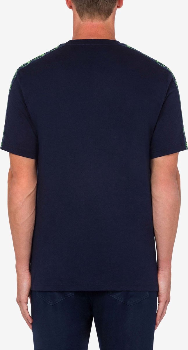 Moschino Heren Double Question Mark Logo T-shirt Donkerblauw maat XL