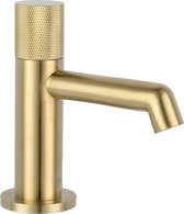 Ben Engraved Cross Fonteinkraan - 13.20 cm - Messing - Toiletkraan - Koudwaterkraan - WC Kraan