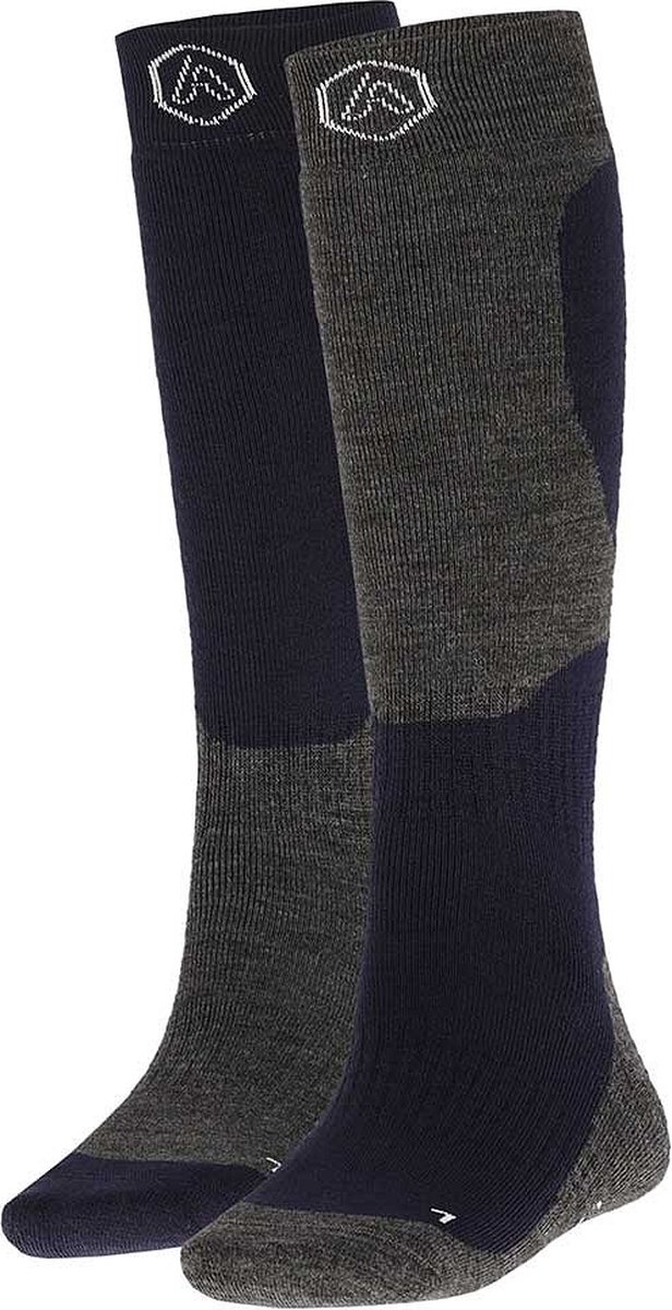 Apollo Skisokken Unisex Design 2-Pak – Skisokken heren Skisokken dames Zwart