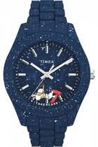 Timex Waterbury Legacy Ocean x Peanuts TW2V53300 Horloge - Kunststof - Blauw - Ø 42 mm