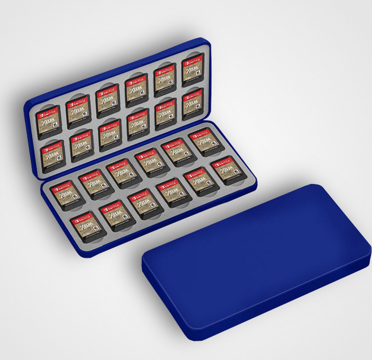 Yes In LAB - 24-in-1 Game Card Case geschikt voor Nintendo Switch - Blauw - Kaarthouder - Opbergdoos Speelkaarten - Beschermhoes - Premium case - 24-slot kaart opslag - Beschermtas - Opbergen - Game Etui - Accessoire geschikt voor Nintendo Switch