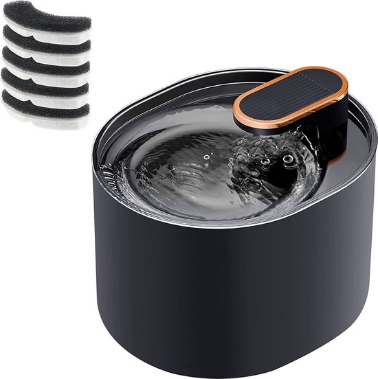 AQIOS Kat/hond Drinkfontein 3L donkerblauw inclusief filter - kattenfontein - hondenfontein - waterfontein - water dispenser - waterautomaat - drinkbak