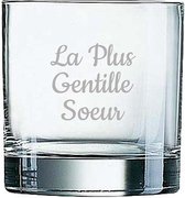 Whiskeyglas gegraveerd - 38cl - La Plus Gentille Soeur