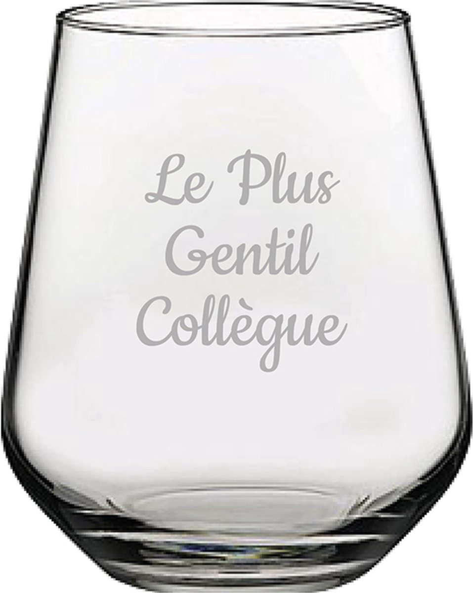 Drinkglas gegraveerd - 42,5cl - Le Plus Gentil Collègue
